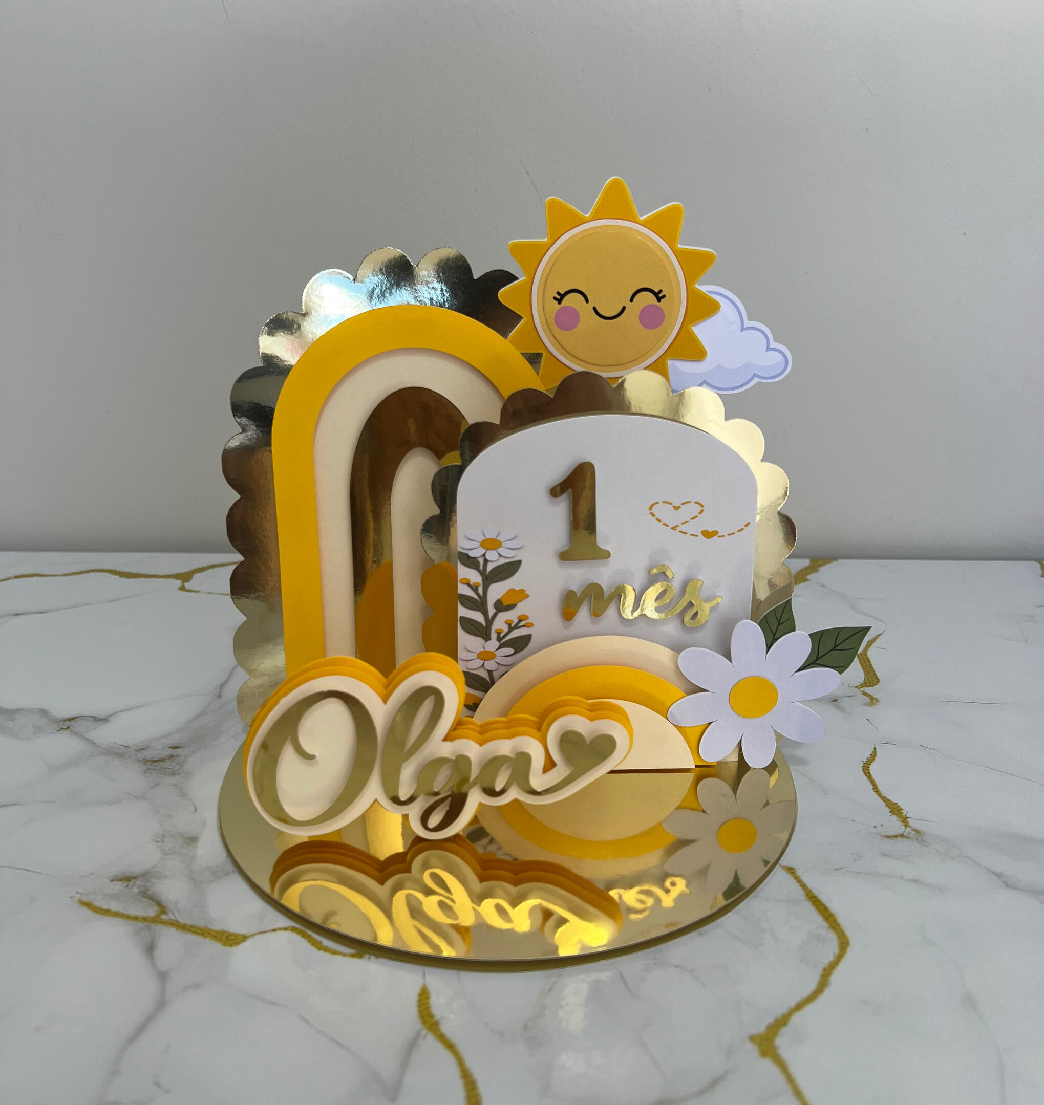 Topper nome pequeno laminado